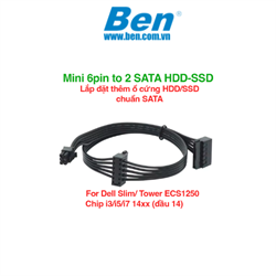 Cáp nguồn Mini 6Pin ra 2 SATA Power cho Dell