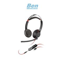 Tai nghe Poly Blackwire 3225 Stereo USB-C Headset +3.5mm Plug + Bộ chuyển đổi USB-C/A ( 8X229AA )