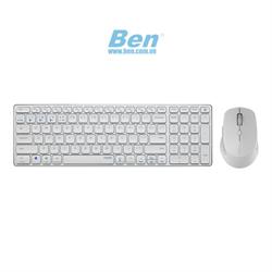 Bộ bàn phím chuột không dây Rapoo 9350M Multi-mode White