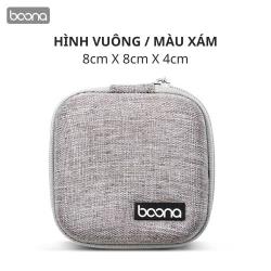 Hộp đựng sạc cáp điện thoại iPhone, tai nghe, thẻ nhớ Baona 8x8x4 - Xám Hộp đựng sạc cáp điện thoại iPhone, tai nghe, thẻ nhớ Baona 8x8x4 - Xám