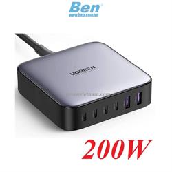 Củ sạc nhanh Nexode 200W GaN 6 cổng, USB Type-C x4, USB Type-A x2 Ugreen 40913 chính hãng Củ sạc nhanh Nexode 200W GaN 6 cổng, USB Type-C x4, USB Type-A x2 Ugreen 40913 chính hãng