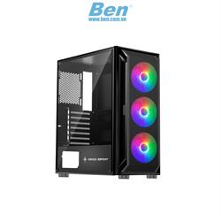 Vỏ case KENOO ESPORT AF302-3F Black (Mid Tower / Màu Đen)