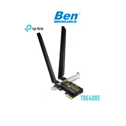 Cạc mạng không dây TP-Link PCI-E Archer TBE400E (Chuẩn BE/ BE6500Mbps/ 2 Ăng-ten ngoài/ Bluetooth)