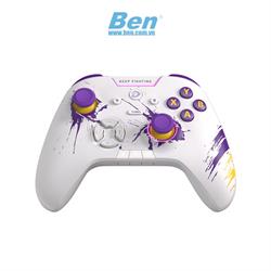 Tay cầm chơi game không dây DAREU H105 White-Purple