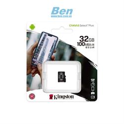 Thẻ nhớ microSD Kingston Canvas Select Plus tương thích Android A1 tốc độc tới 100MB/s 32Gb                                                                                                                                                                   