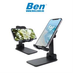 Giá đỡ điện thoại, iPad để bàn có thể gập gọn - Đen Giá đỡ điện thoại, iPad để bàn có thể gập gọn - Đen