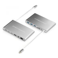 Cổng Chuyển HYPERDRIVE ULTIMATE USB-C HUB FOR MACBOOK, SURFACE, PC, USB-C DEVICES – GN30-SiLVER