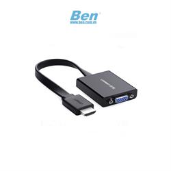 Cáp chuyển đổi HDMI sang VGA (có Audio) UGREEN 40248 (dẹt/đen) Cáp chuyển đổi HDMI sang VGA (có Audio) UGREEN 40248 (dẹt/đen)