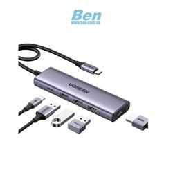 Bộ chuyển đổi USB-C sang USB-C+3*USB 3.0+HDMI hỗ trợ 4K Ugreen (15596)