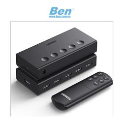 Bộ gộp HDMI 5 vào 1 ra chuẩn 2.0 hỗ trợ 4K@60Hz 3D CEC HDR HDCP2.2 Ugreen 90512 Bộ gộp HDMI 5 vào 1 ra chuẩn 2.0 hỗ trợ 4K@60Hz 3D CEC HDR HDCP2.2 Ugreen 90512