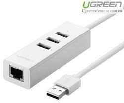 Bộ chia USB ra 3 cổng USB 2.0 kèm cổng mạng Ethernet 10/100Mbps Ugreen 30297 cao cấp