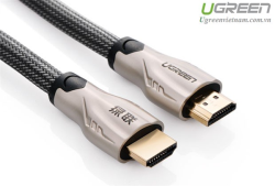 Cáp HDMI 2M bọc lưới chống nhiễu hỗ trợ 3D full HD 4Kx2K chính hãng Ugreen 11191 cao cấp