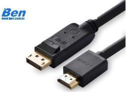 Cáp chuyển đổi DisplayPort sang HDMI Male UGREEN 10239 (tròn/1.5m)