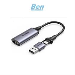 Bộ chuyển đổi USB Capture HDMI, live streaming 1080P HDMI to USB 2.0, Type-C Ugreen 40189 Bộ chuyển đổi USB Capture HDMI, live streaming 1080P HDMI to USB 2.0, Type-C Ugreen 40189