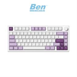 Bàn phím cơ FL-Esports GP75 CPM White Body Taro Purple, TTC Neptune switch