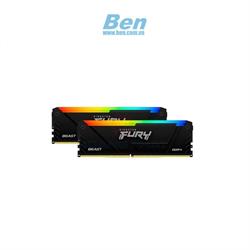 Ram Desktop Kingston Fury Beast RGB (KF432C16BB12AK2/32) 32GB (2x16GB) DDR4 3200Mhz