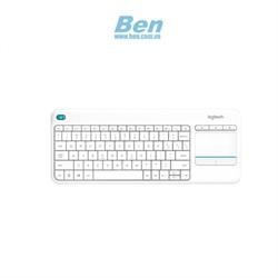 Bàn phím không dây Logitech Wireless Touch Keyboard K400 Plus - Trắng