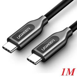 Cổng USB Type-C to USB Type-C  dài 1m Ugreen 50230 hỗ trợ  truyền hình ảnh 4K@60Hz và sạc PD
